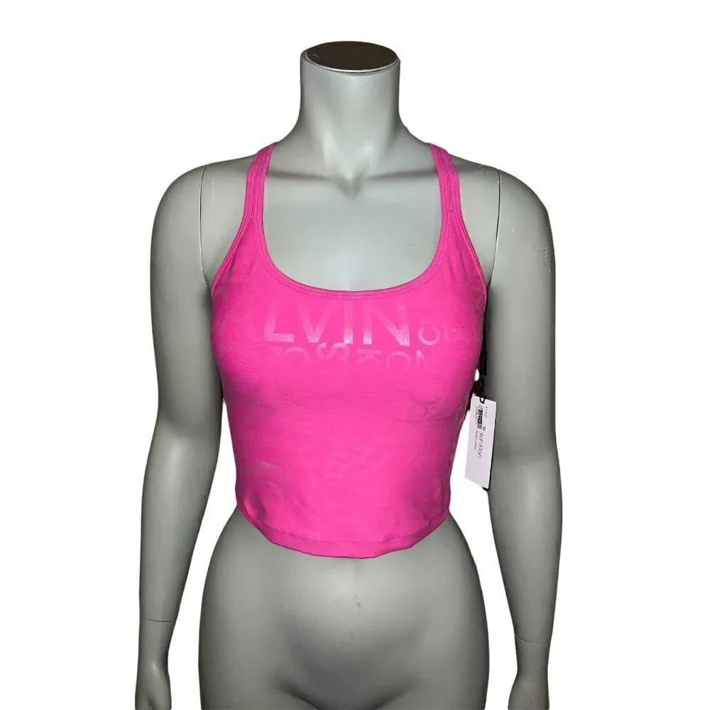 Calvin Klein Performance Printed Strappy-Back Tank Top Women's Extra Small NWT